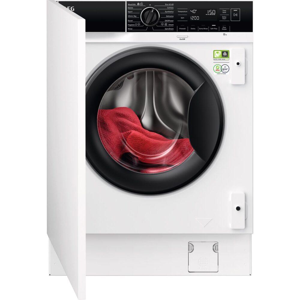 LF8E8436BI_WH_AEG_Washingmachine_01 Merchand Cart - AEG ÖkoMix Technology LF8E8436BI Integrated 8kg Washing Machine