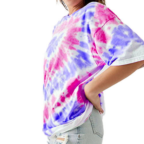 R00034b Tie Dye Heart Tee Dress