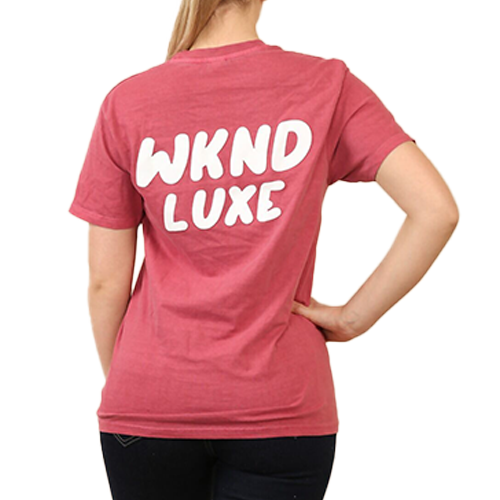 T1161-JOBLOTa Printed tee-acid wash- pink