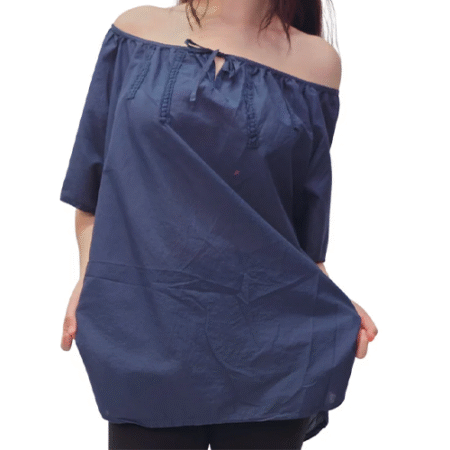 Women's Plain Lace Tie Detailing Cotton Top-Merch & Carter