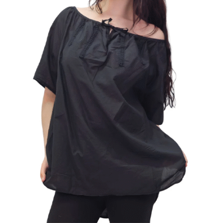 Women's Plain Lace Tie Detailing Cotton Top-Merch & Carter