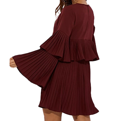 CXK326g Job Lot Pleated Ruffle Mini Dress