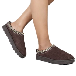 213557-25823e Embroidered Trim Indoor Shoes